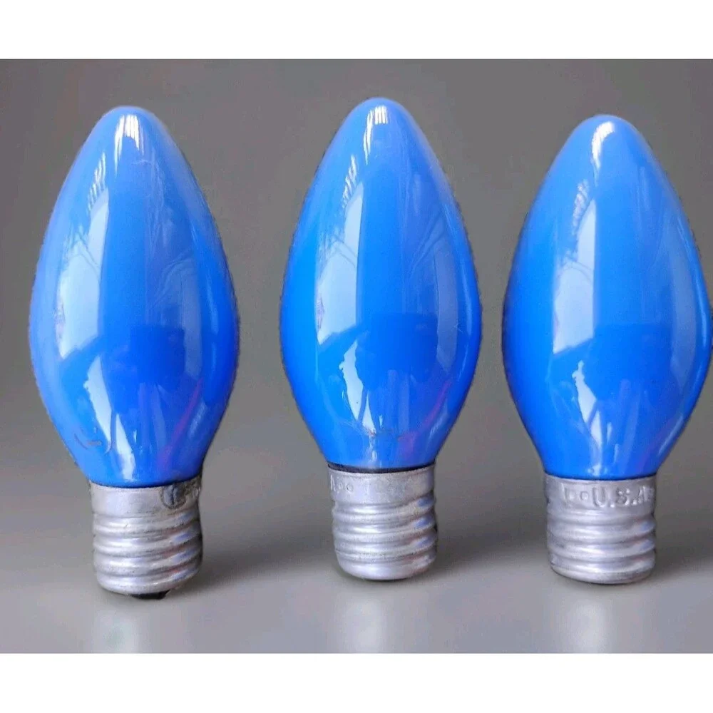 10) Vintage GE C-9 Christmas Lights Red And Blue Bulbs July 4th Of July TESTED!